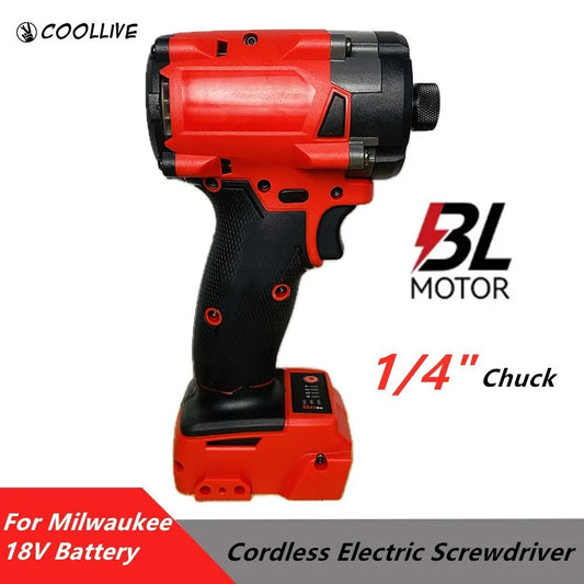 Avvitatore Elettrico Brushless a Batteria, Avvitatore a Impatto Ricaricabile, Utensile Elettrico per Riparazioni Compatibile con Batteria Milwaukee 18V