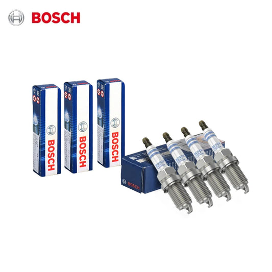 4 candele d'accensione Bosch Double Platinum FR7KPP33+ per Audi A3 A4 A6 RS6 S3 S4 TT, per VW Beetle Golf Passat Jetta Sharan