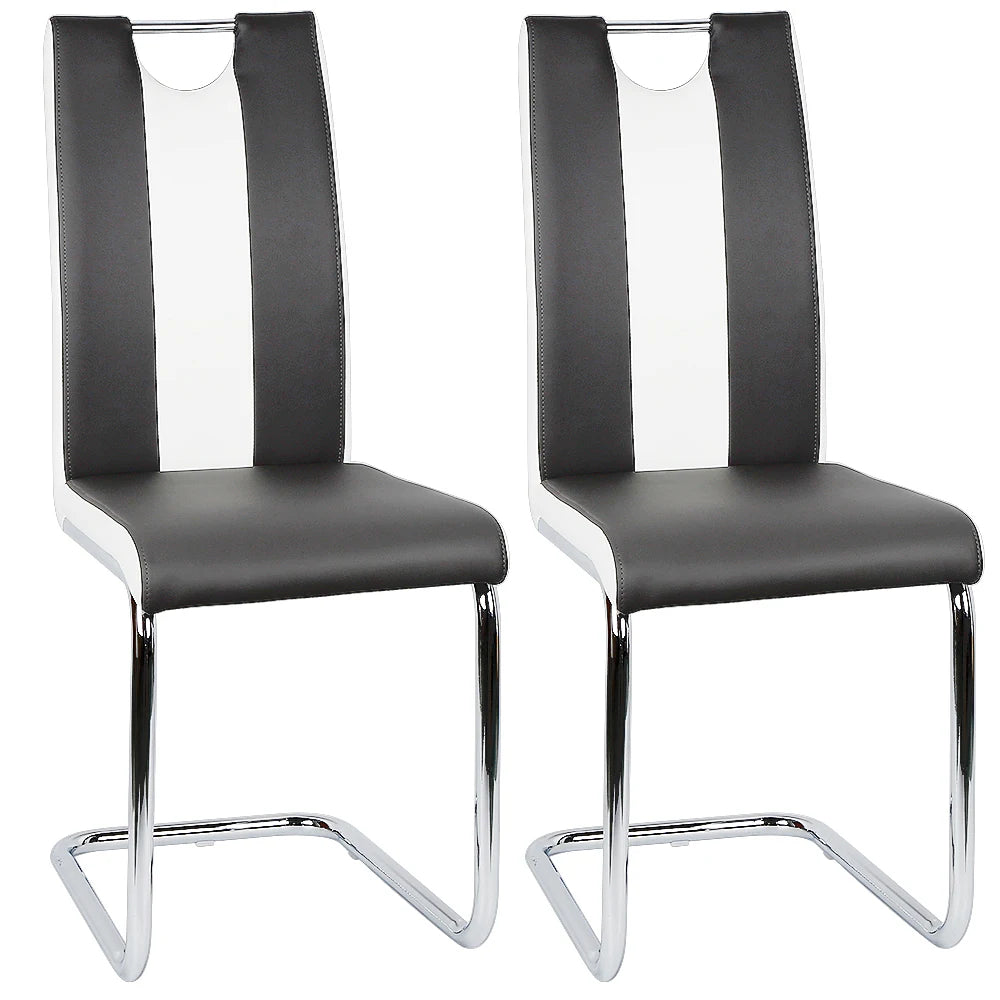 Set di 2 sedie per sala da pranzo, sedie da cucina, imbottite, in pelle artificiale, per sala da pranzo, tavolo da pranzo, cucina, soggiorno