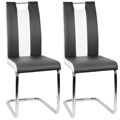 Set di 2 sedie per sala da pranzo, sedie da cucina, imbottite, in pelle artificiale, per sala da pranzo, tavolo da pranzo, cucina, soggiorno