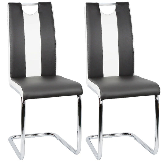 Set di 2 sedie per sala da pranzo, sedie da cucina, imbottite, in pelle artificiale, per sala da pranzo, tavolo da pranzo, cucina, soggiorno