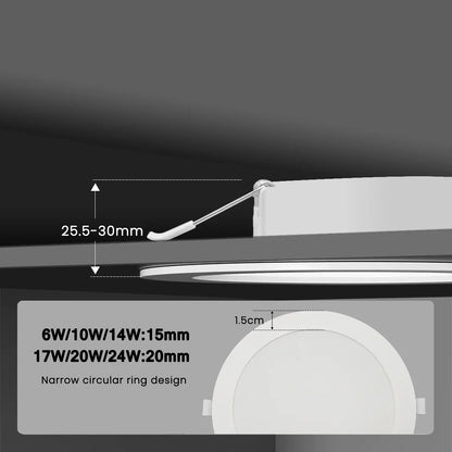 Confezione da 1-10 Faretti LED 3 CCT con Cambio Colore 3000K 4000K 6500K AC 110V 220V, Luce da Soffitto 6W 10W 14W 17W 20W 24W per Casa e Ingresso