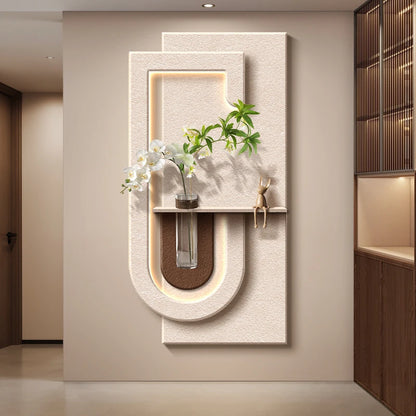 Decorazioni per l'ingresso Lampade da parete a LED Pianta verde Corridoio Corridoio Moderno dipinto sospeso Luci murali per vasi da soggiorno di fascia alta