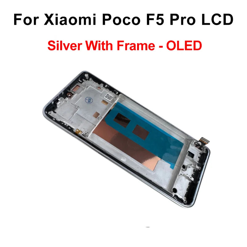 AAA-- Schermo LCD con tecnologia OLED per Xiaomi Poco F5 Pro, display e digitalizzatore touch screen 23049PCD8G, ricambi per Poco F5 LCD 23013PC75G.