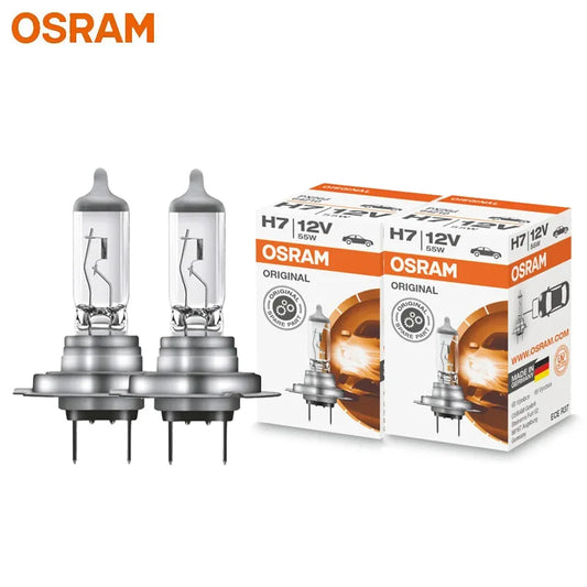 OSRAM 2 pezzi originale H7 12V 55W PX26d faro alogeno per auto standard 3200K lampade abbaglianti e anabbaglianti 64210GE Made in Germany coppia