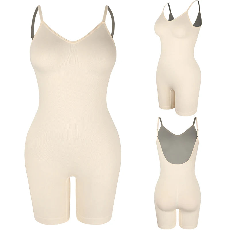 Nuovo Body Modellante a Vita Bassa da Donna in Rete, con Effetto Solleva Glutei, Liscio, Senza Schienale, Modellante Corpo, Contorno Snellente e Corsetto Pancia Piatta