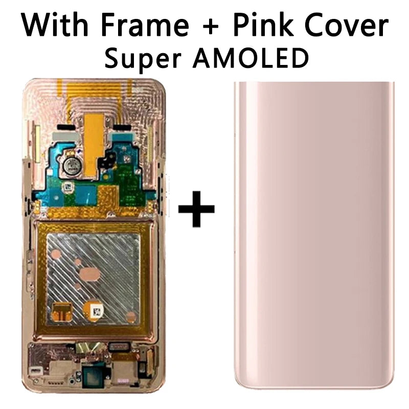 Display LCD Super AMOLED per Samsung A80 A805 A805F, gruppo digitalizzatore touchscreen con sensore di impronte digitali per Samsung A90 LCD