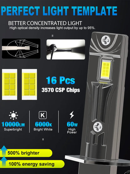 XSTORM H1 Lampadina per fari a LED100W 40000LM LED H1 Luci Canbus CSP Diodo automatico Fendinebbia Faro per auto 12V 6000K Plug & Play