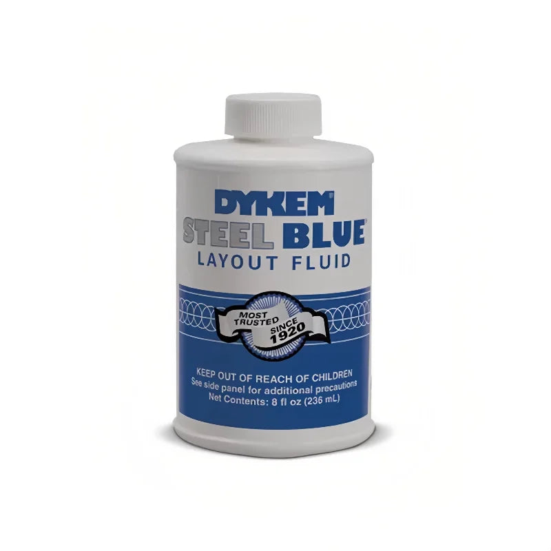DYKEM 80400 Inchiostro Blu Acciaio per Marcatura Metalli 8oz 236ml, a Rapida Asciugatura, per Macchinisti e Lavorazioni CNC