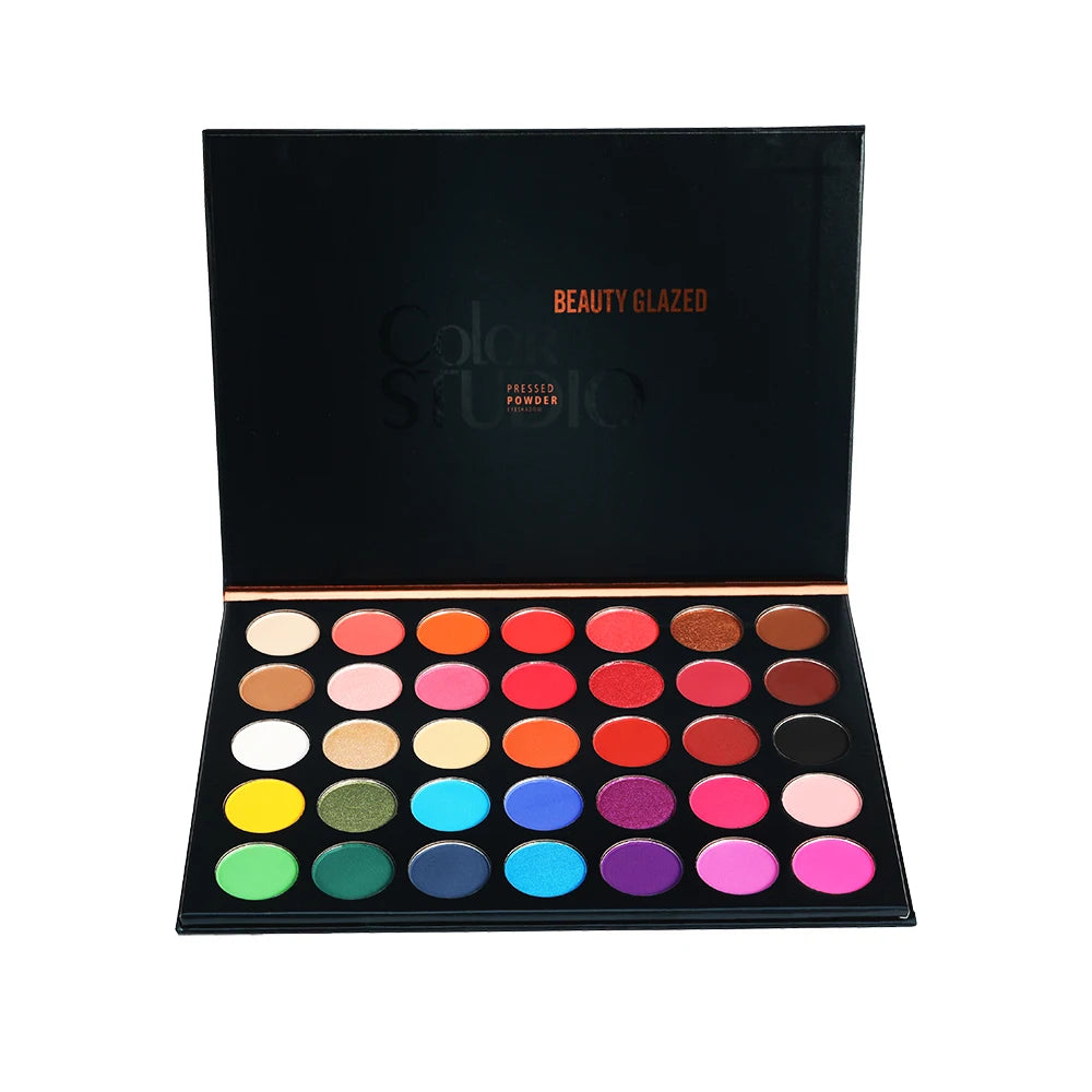 Beauty Glazed Eyeshadow Palette 35 colori Matte Shimmer Set trucco naturale con glitter smokey per tutti i tipi di pelle