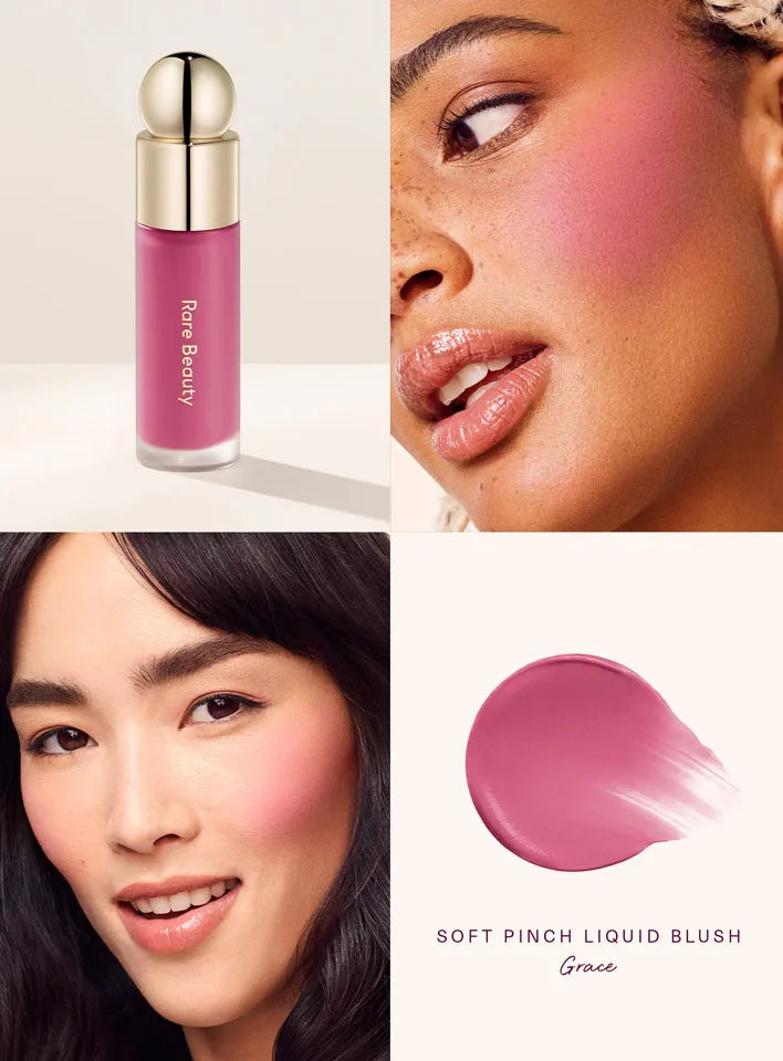 Rare Beauty Makeup Blush Liquido Funzionale, Duraturo, Leggero, Facile da Applicare, Crema Blush Impermeabile, Alta Resa Cromatica, Tono della Pelle