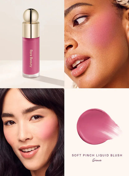 Rare Beauty Makeup Blush Liquido Funzionale, Duraturo, Leggero, Facile da Applicare, Crema Blush Impermeabile, Alta Resa Cromatica, Tono della Pelle