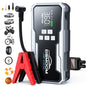 Avviatore di Emergenza Portatile per Auto 1500A, Compressore d'Aria 150PSI 26800mAh/21800mAh, Power Bank con Pompa d'Aria per Gonfiaggio Pneumatici, Avviatore di Emergenza per Auto, Avvia Rapidamente l'Auto, Ingresso/Uscita U
