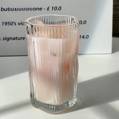 Tazza di succo in vetro irregolare per uso domestico