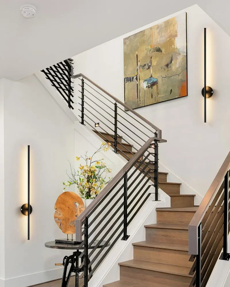Lampade da parete a LED con batteria ricaricabile wireless con telecomando 3CCT 360 °   Lampada da parete a LED dimmerabile con interruttore tattile girevole nera