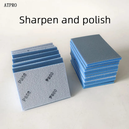 Carta vetrata in spugna blu 75x100mm Smerigliatrice a secco Floccaggio Kit per molatura e lucidatura superfici di vernice per auto Grana 400-3000
