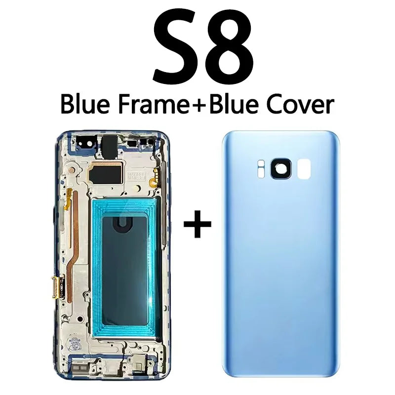 Display LCD touchscreen con telaio per Samsung S8 G950 G950F SM-G950FD e Samsung S9 G960 SM-G960F, nuovo e testato al 100%.