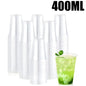 100 Bicchieri in Plastica Trasparente con Coperchi da 350ml, Contenitori Monouso per Bevande Fredde, Bubble Tea, Caffè Ghiacciato, Succhi, Frullati, Forniture per Feste