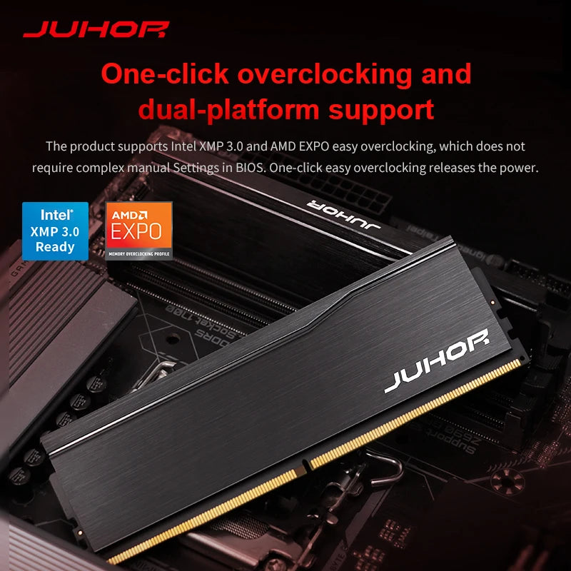 JUHOR RAM DDR5 16GB 6000MHz Memoria per Computer Desktop da Gaming Fai-da-te