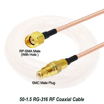 Linea di collegamento SMA a SMC Interfaccia RF SMC Spina maschio SMA a prolunga jack femmina SMC Cavo coassiale adattatore RF 50-1,5 RG-316