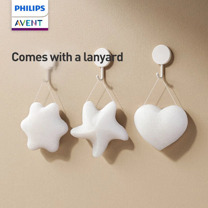 Philips AVENT Spugna da Bagno per Neonati in Konjac, Materiale Vegetale Naturale, Spugna Morbida per la Pulizia della Pelle Delicata dei Neonati