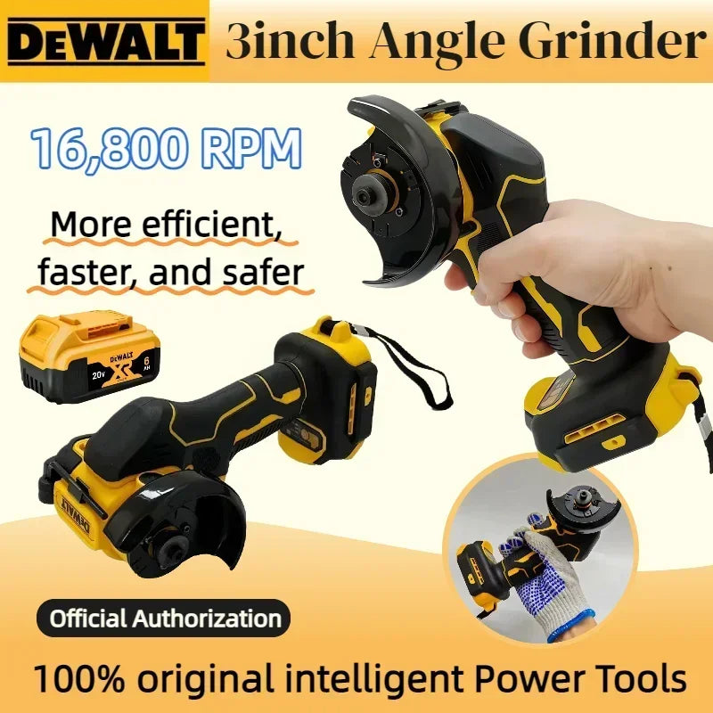 Smerigliatrice Angolare Mini a Batteria DEWALT da 3 Pollici, Utensile Elettrico per Taglio, Lucidatura e Levigatura per Batterie da 20V 18V.