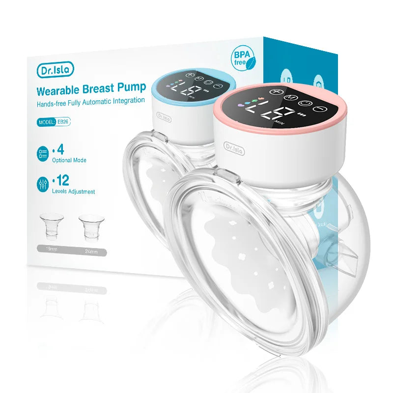 Tiralatte elettrici MAMIJOY con flangia da 19/24 mm Tiralatte indossabile portatile a mani libere Estrattore di latte materno silenzioso e confortevole