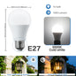 Confezione da 2 Lampadine LED Intelligenti con Sensore E27 B22, Luce Bianca dal Tramonto all'Alba, AC100-240V 1000LM 10W per Portico, Corridoio, Esterni, Garage