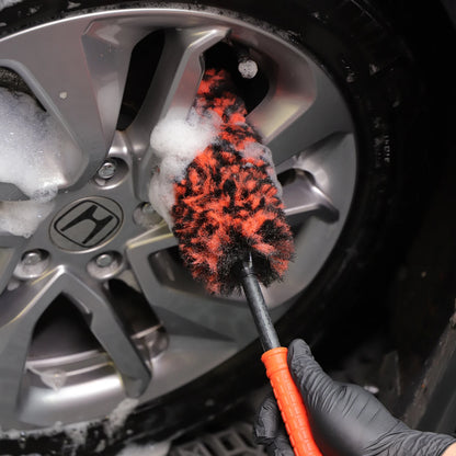 SPTA Set di 3 Spazzole Morbide in Microfibra per Cerchioni, 3 Misure a Scelta, per la Pulizia e il Lavaggio dei Cerchioni dell'Auto