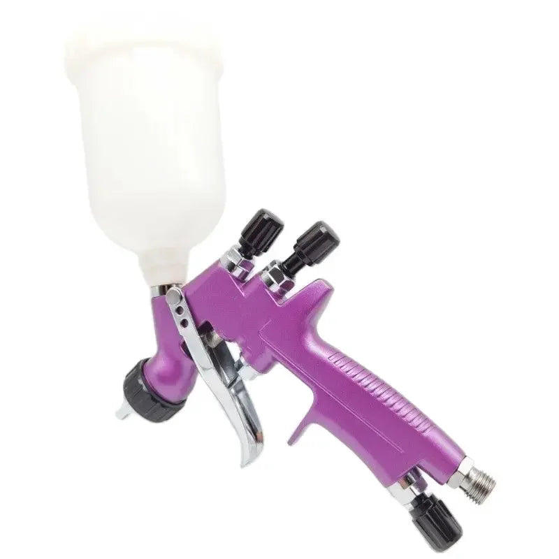 Mini pistola a spruzzo con ugello da 1.0/1.2MM con adattatore 250CC pistola per riparazione tazza di plastica aerografo per verniciatura auto per verniciatura auto