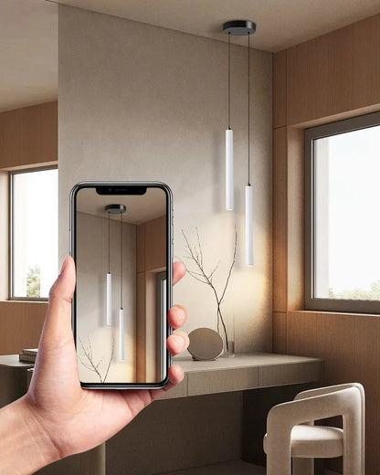 Lampade a Sospensione LED Moderne, Illuminazione per Isola Cucina, Luci Regolabili in Altezza, Lampadari per Camera da Letto e Soggiorno