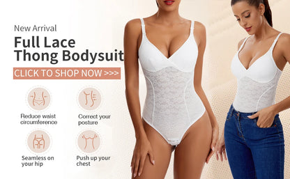 Perizoma in pizzo Body Shapewear Donna Nuovo Shaper per tutto il corpo Vita sottile Tummy Control Intimo Pancia piatta Corsetto liscio Nudo