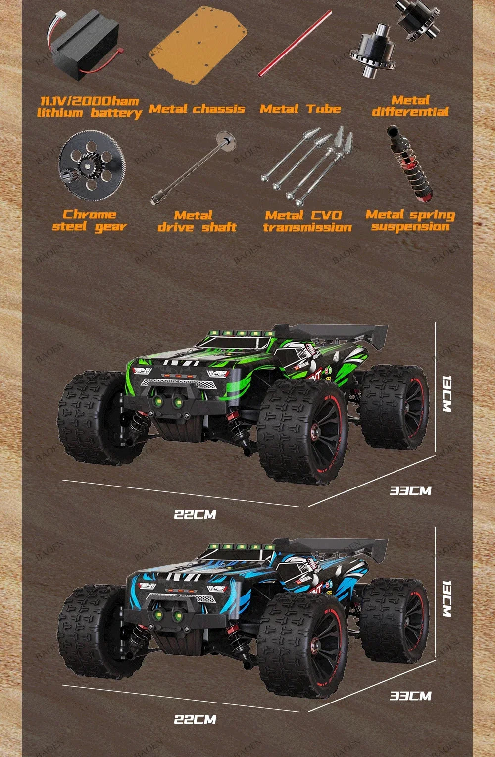 SCY9522PRO Auto RC ad alta velocità 85 km/h, brushless, 4WD, da fuoristrada e drift, telecomandata, 1:16, auto da corsa professionale SCY9522 50 km/h