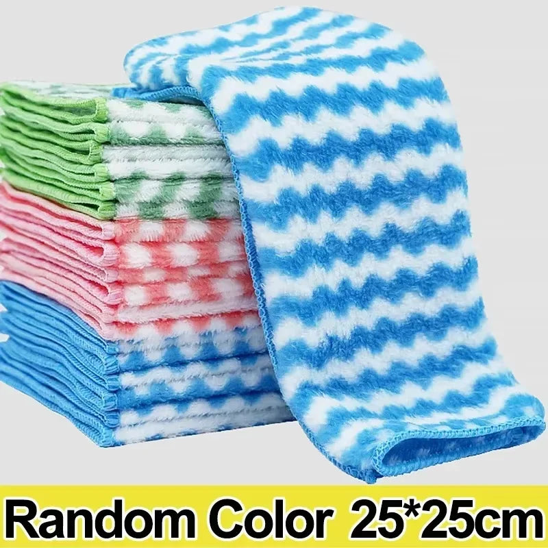 Asciugamano da cucina 5/10/20 pezzi, set di panni per pulizia grigio chiaro in fibra ultrafine, panno assorbente, morbido e smacchiato