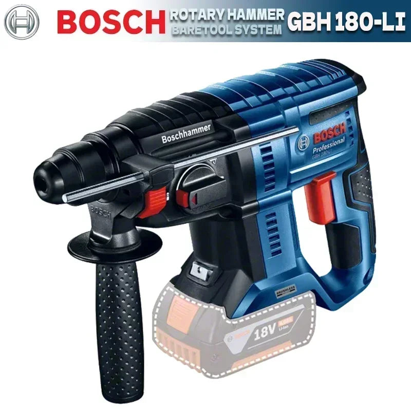 BOSCH GBH180‑LI 18V Martello Perforatore Rotativo Brushless SDS‑Plus Multifunzione Senza Fili per Calcestruzzo