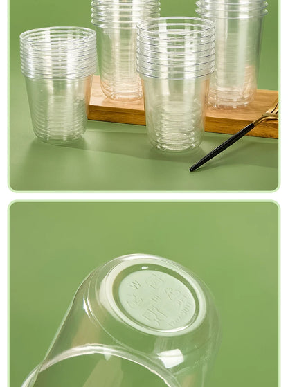Tazza di plastica monouso per bevande fredde a forma di U, calibro 90, materiale PET, tazze da caffè trasparenti con coperchio, bicchiere da tè al latte sigillato