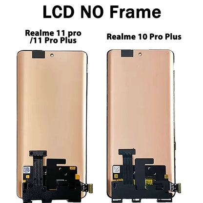 6.7”Nuovo per Realme 11 Pro/11Pro+ Plus RMX3740 RMX3771 LCD Touch Screen Digitizer per Realme 10 Pro+ Plus RMX3687 LCD