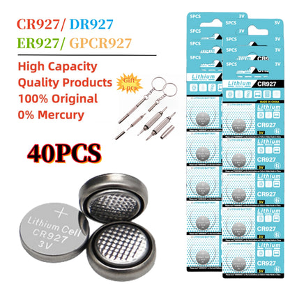 2-50 pz 3 V CR927 38 mAh Batteria Al Litio CR 927 Per Il Controllo Remoto Luce Laser Giocattolo Orologio Orologio Mouse DL927 BR927 pulsante pila a bottone
