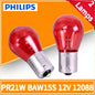 Philips 2 Lampade PR21W S25 12V 21W BAW15S Colore Ambra, Luci di Segnalazione Standard, Lampade di Posizione Originali, Lampadine di Retromarcia 12088CP