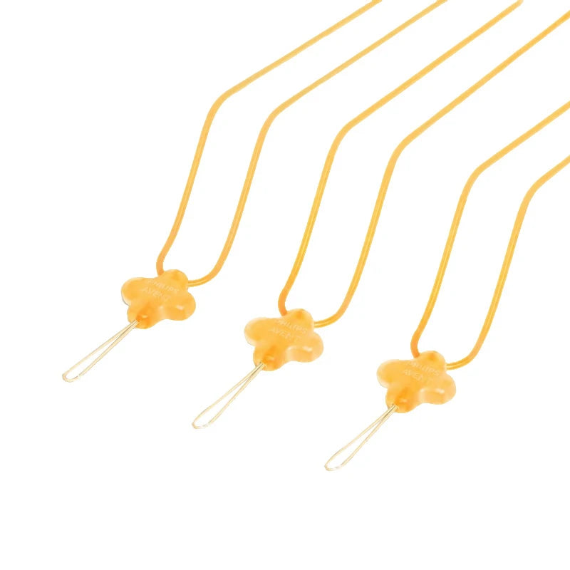Catenella Anti-Caduta per Ciuccio Avent in Silicone 51cm, Cinghia Portaciuccio in Silicone Liquido Alimentare Bollibile per Ciuccio e Cucchiaio Massaggiagengive