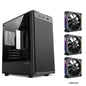 Case PC Power Train Flying MATX Mini-ITX con Alimentatore SFX/ATX, Chassis Desktop Portatile con Porta USB e Pannello in Rete Metallica