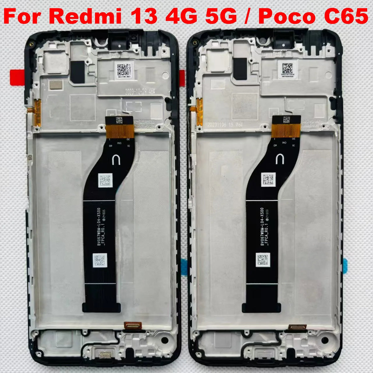 6.74 '' Nuovo Originale Per Xiaomi Redmi 13C 4G 5G Poco C65 Display LCD Touch Screen Digitizer Telaio Per Xiaomi Poco M6 5G parti LCD