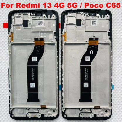 6.74 '' Nuovo Originale Per Xiaomi Redmi 13C 4G 5G Poco C65 Display LCD Touch Screen Digitizer Telaio Per Xiaomi Poco M6 5G parti LCD
