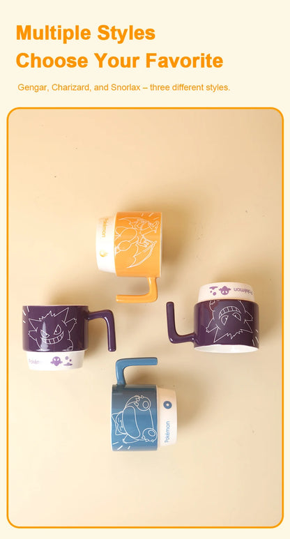 Tazze in Ceramica Pokémon SHUNXIANG, Impilabili, per Caffè, Latte, Tè, Colazione e Succhi, per Bambini