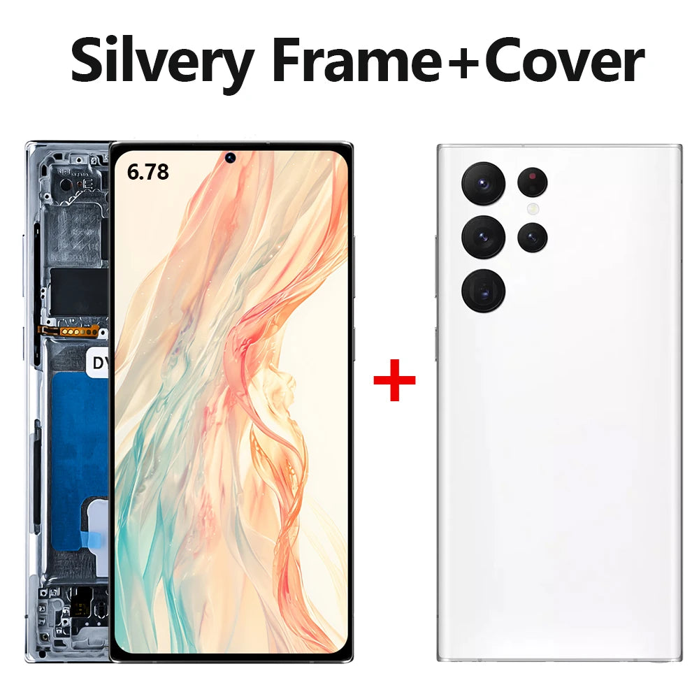UE 6.78 ''Nuovo Display AMOLED Per Samsung Galaxy S22 Ultra 5G LCD S908 S908B S908U Con Telaio Touch Screen Digitizer sostituzione