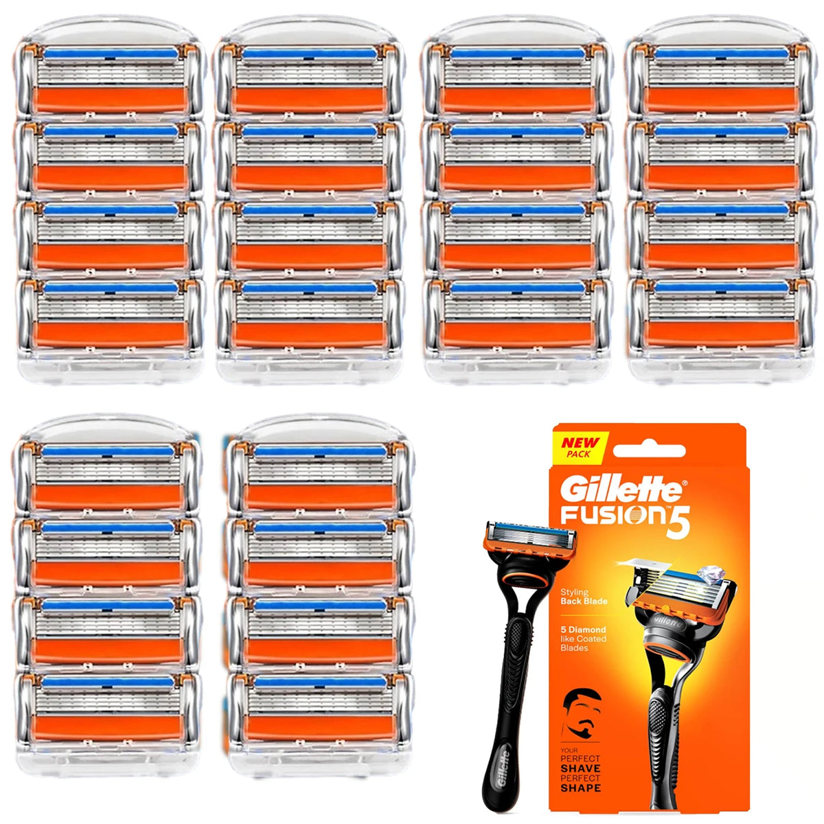 Lame di ricambio Gillette Fusion 5 lame di rasoio per rasoi bagnati da uomo