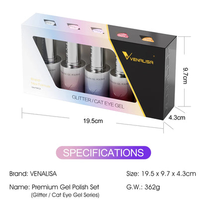 1/5pcsVenalisa Hema/TPO Spedizione Cat Eye Gel Magnete Ultra Flash Smalto Gel per unghie Diamante Sparkle Soak Off UV LED Vernice Gel per unghie
