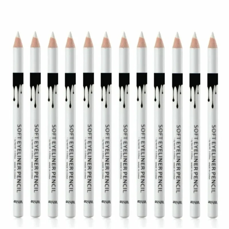 1/12 pezzi Eyeliner Bianco per Trucco Occhi, Lunga Durata, Facile da Applicare, Illuminante per Occhi, Impermeabile, Matite Eyeliner alla Moda, Strumenti per il Trucco degli Occhi