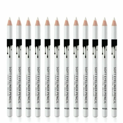 1/12 pezzi Eyeliner Bianco per Trucco Occhi, Lunga Durata, Facile da Applicare, Illuminante per Occhi, Impermeabile, Matite Eyeliner alla Moda, Strumenti per il Trucco degli Occhi