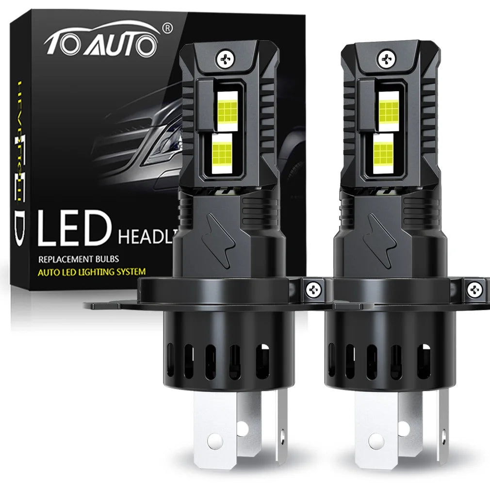TOAUTO H4 Fari a LED 70W 30000LM H7 LED Canbus 9005 9006 H11 Lampadine per auto Faro automatico Fendinebbia 6000K 12V 24V Bianco
